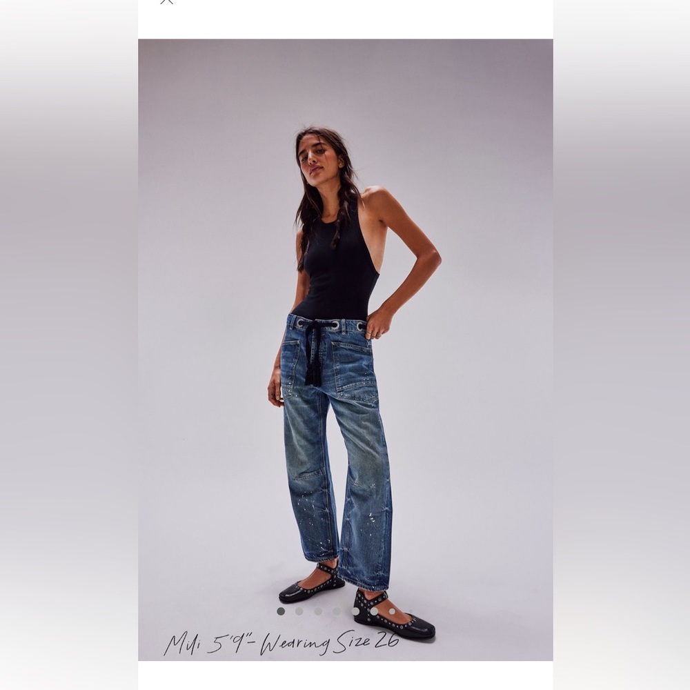 Free People We The Free Moxie Pull-On Barrel Jeans